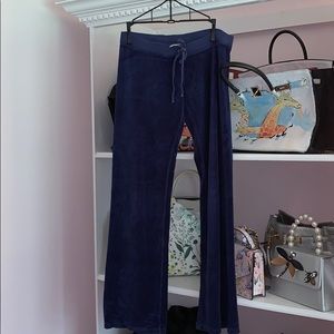 Juicy navy blue velour sweatpants